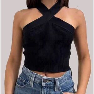 Sincerely Jules Black Crop Top